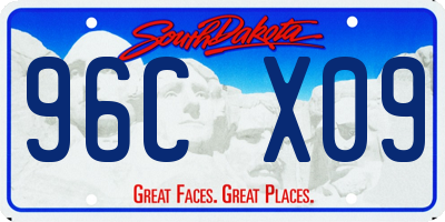 SD license plate 96CX09