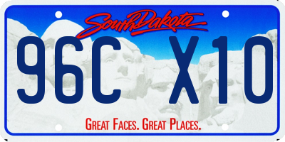 SD license plate 96CX10
