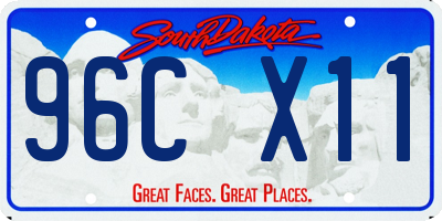SD license plate 96CX11