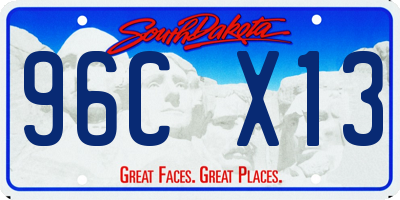 SD license plate 96CX13