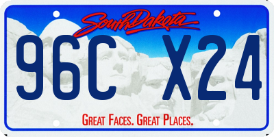SD license plate 96CX24