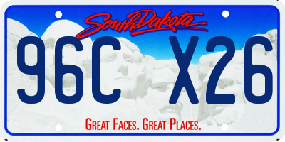 SD license plate 96CX26