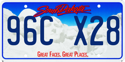 SD license plate 96CX28