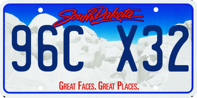 SD license plate 96CX32