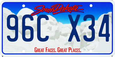 SD license plate 96CX34
