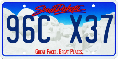 SD license plate 96CX37