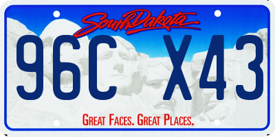 SD license plate 96CX43