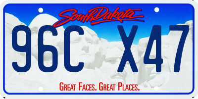 SD license plate 96CX47