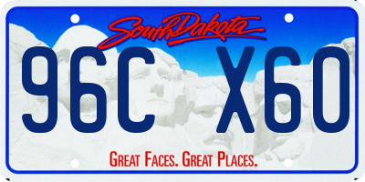 SD license plate 96CX60