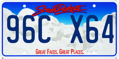 SD license plate 96CX64