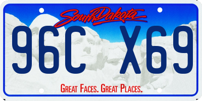 SD license plate 96CX69