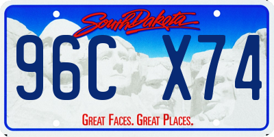SD license plate 96CX74