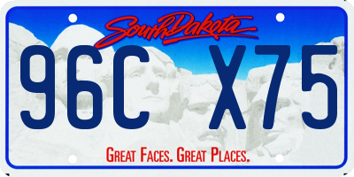 SD license plate 96CX75