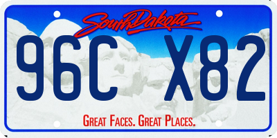SD license plate 96CX82