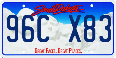 SD license plate 96CX83