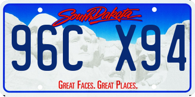 SD license plate 96CX94