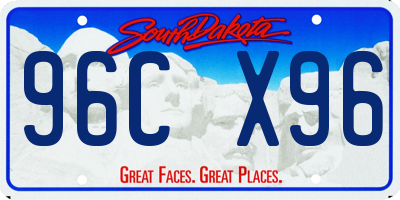 SD license plate 96CX96