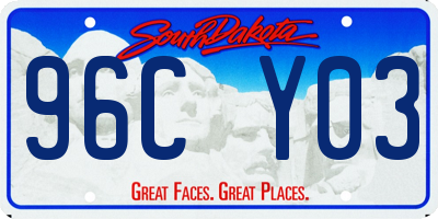 SD license plate 96CY03