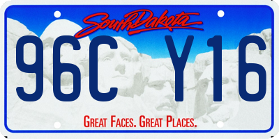 SD license plate 96CY16
