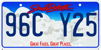 SD license plate 96CY25