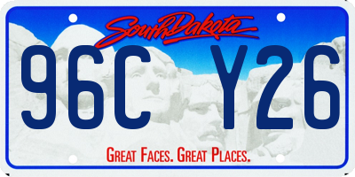 SD license plate 96CY26