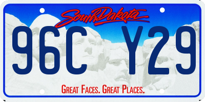 SD license plate 96CY29