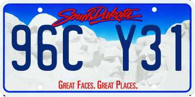 SD license plate 96CY31