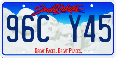 SD license plate 96CY45