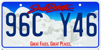 SD license plate 96CY46