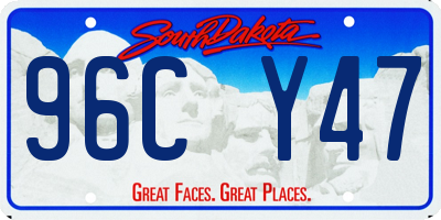 SD license plate 96CY47