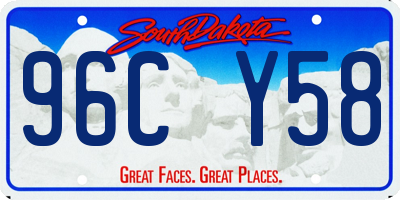SD license plate 96CY58