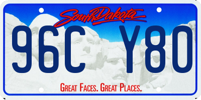 SD license plate 96CY80