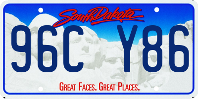 SD license plate 96CY86