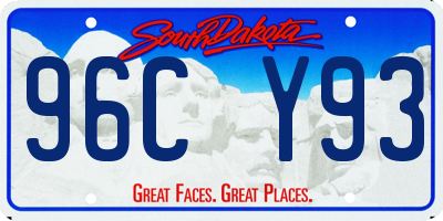 SD license plate 96CY93