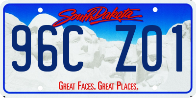 SD license plate 96CZ01