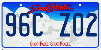 SD license plate 96CZ02