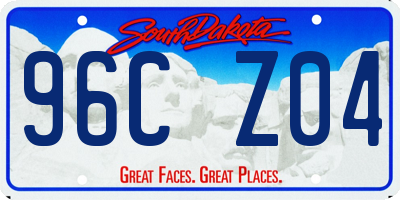 SD license plate 96CZ04