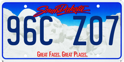 SD license plate 96CZ07