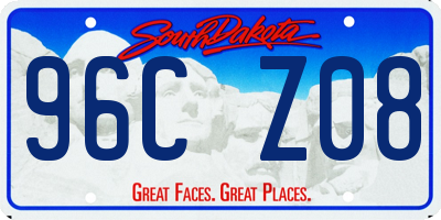 SD license plate 96CZ08