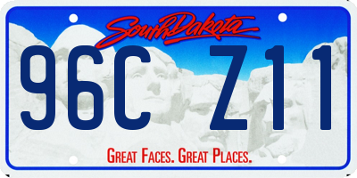 SD license plate 96CZ11
