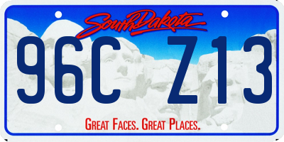 SD license plate 96CZ13