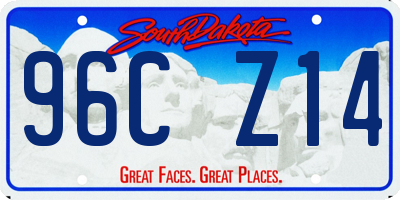 SD license plate 96CZ14