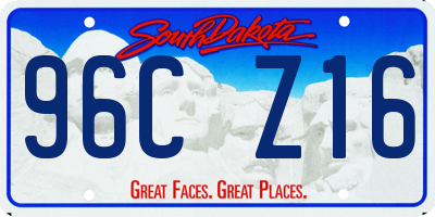SD license plate 96CZ16