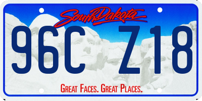 SD license plate 96CZ18