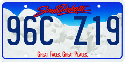 SD license plate 96CZ19