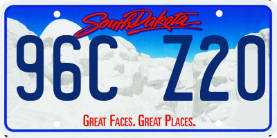 SD license plate 96CZ20