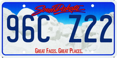 SD license plate 96CZ22