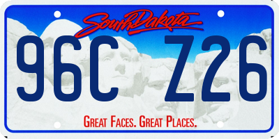 SD license plate 96CZ26