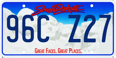 SD license plate 96CZ27