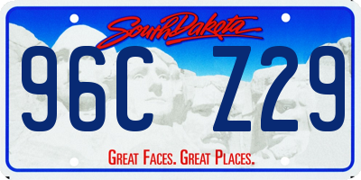 SD license plate 96CZ29